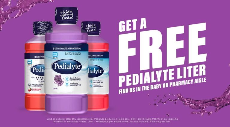 Free Bottle of Pedialyte at Walmar